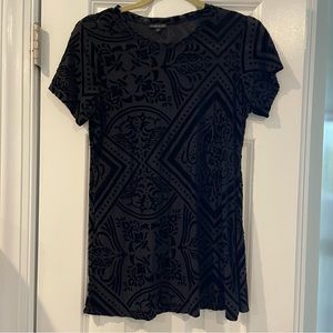 COPY - Sheer with velvety detailed blouse